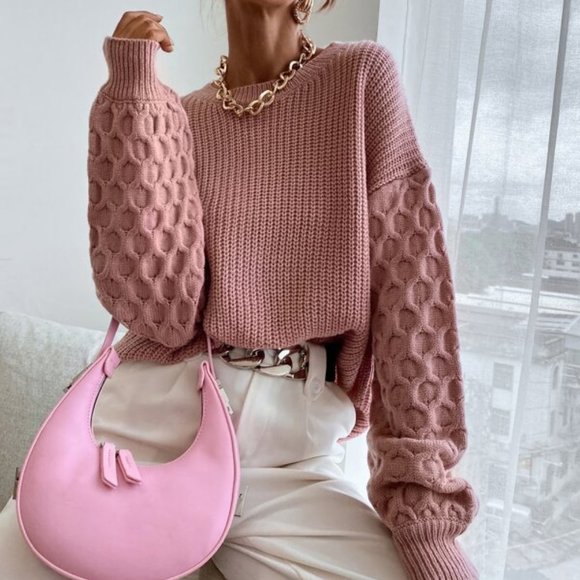 MODA ME COUTURE Sweaters - CASUAL DOLLZ statement sleeves Sweater Top